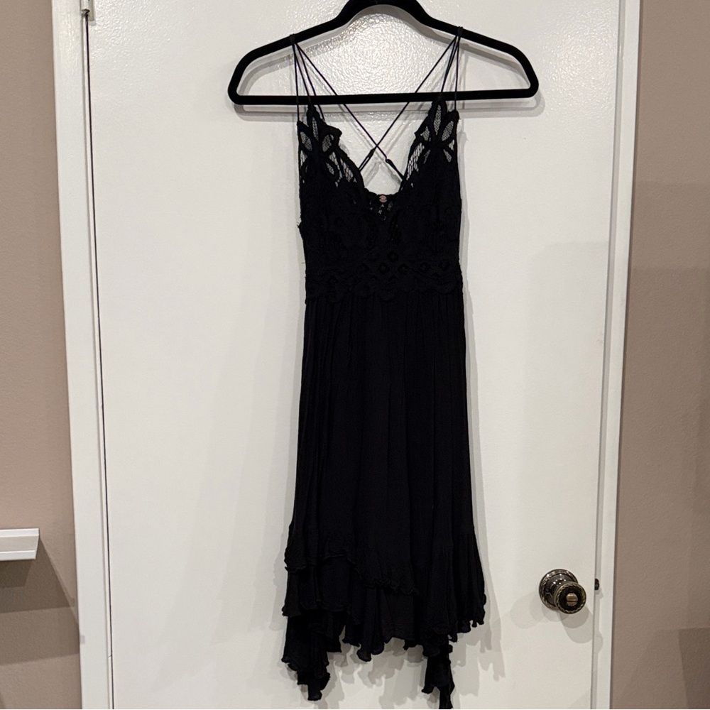 Free People Black Adella Dress